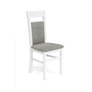 Jedálenská stolička Genrad biela/sivá