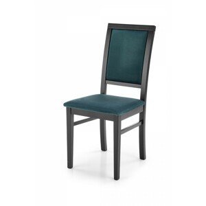 Jedálenská stolička Kely čierna/tmavozelená