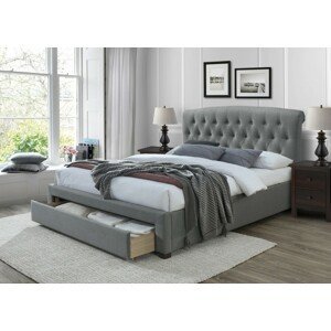 Čalúnená posteľ Avanti 160x200 dvojlôžko - šedé