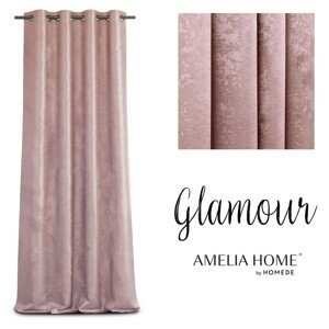 Záves AmeliaHome Glamour Nyx ružový