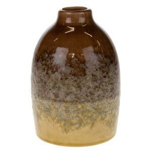 Keramická váza Olix 16,5 cm hnedá