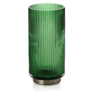 Váza AmeliaHome GALLO 25,5 cm fľaškovo zelená