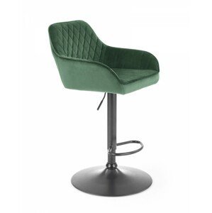 Barová stolička Telin tmavo zelená