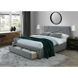 Čalúnená posteľ Loky 160x200 cm sivá