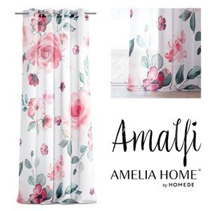 Záves AmeliaHome Amalfi bielo-ružový