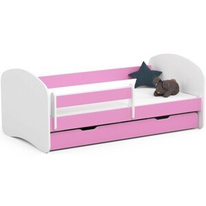 Detská posteľ SMILE 160x80 cm ružová