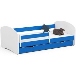 Detská posteľ SMILE 180x90 cm modrá