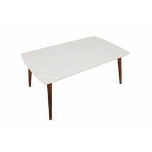 Konferenčný stolík Paint 100 cm biely/hnedý