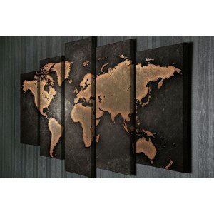 Viacdielny obraz WORLD BLACK 105x70 cm