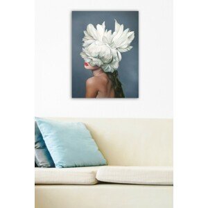 Obraz WOMAN WITH WHITE FLOWER 50x70 cm