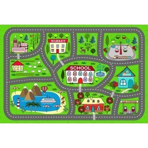 Detský koberec City II 100x150 cm zelený