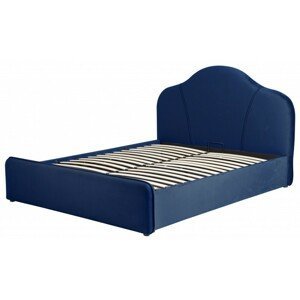Čalúnená posteľ Helmer 160x200 tmavo modrá