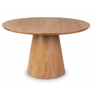 Jedálenský stôl Fungo 130 cm okrúhly teakové drevo/svetlo hnedý