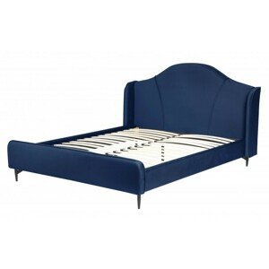 Čalúnená posteľ Sunrest 160x200 cm tmavo modrá