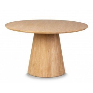 Jedálenský stôl Fungo 130 cm okrúhly prírodné teakové drevo
