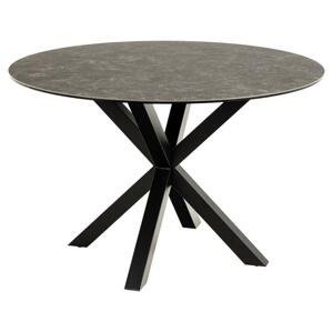 Okrúhly jedálenský stôl Heaven 120 cm čierny mramor