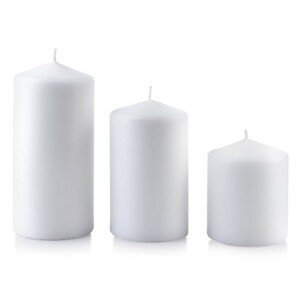 Malá sviečka Classic Candles 10 cm biela