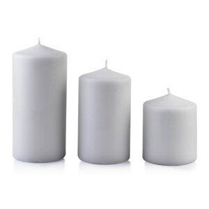 Malá sviečka Classic Candles 10 cm šedá