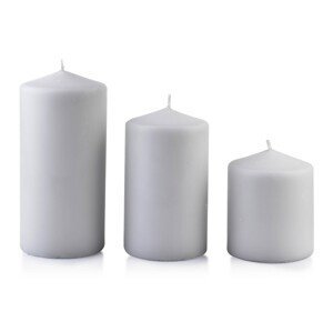 Stredná sviečka Classic Candles 1č cm šedá