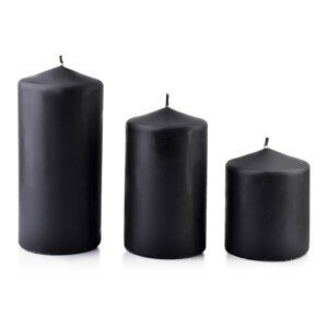 Stredná sviečka Classic Candles 14 cm čierna