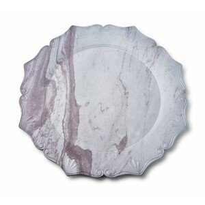 Dekoratívny tanier Blanche IX 33 cm ružový mramor