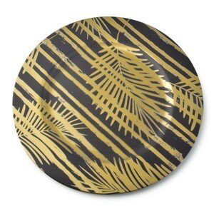 Dekoratívny tanier Blanche XII 33 cm zlatý/čierny