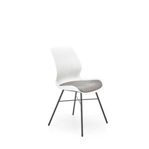 Jedálenská stolička K488 bielo-šedá