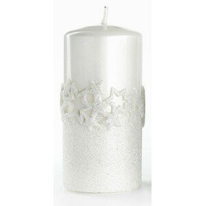 Vysoká svíčka Ice Star 18 cm bílá