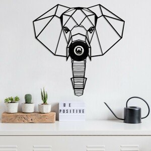 Nástenná lampa Shadows Elephant čierna