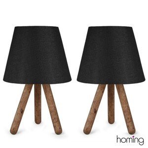 Dve stolové lampy Shade IV čierne