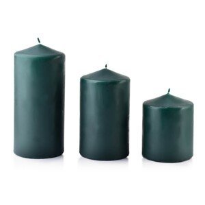 Stredná sviečka Classic Candles 14 cm zelená