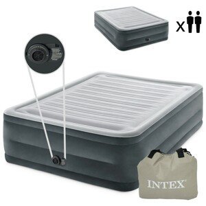 Nafukovací matrac s automatickou pumpou INTEX sivý