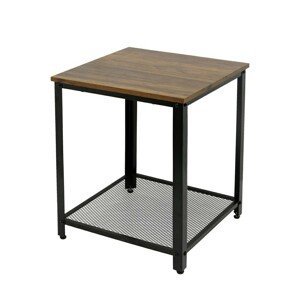 Konferenční stolek čtvercový Tash hnědo-černý