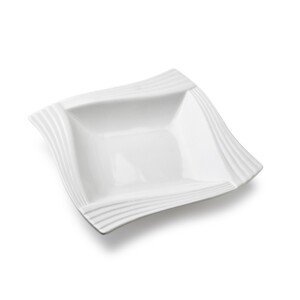 Hlboký porcelánový tanier BASIC 25 cm biely