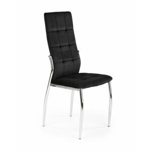 Jedálenská stolička K416 čierna/strieborná