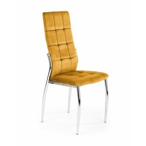 Jedálenská stolička K416 horčicová/strieborná