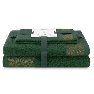 Sada 3 ks ručníků ALLIUM klasický styl zelená