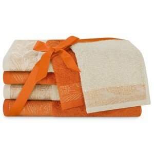 Sada 6 ks ručníků ALLIUM klasický styl oranžová