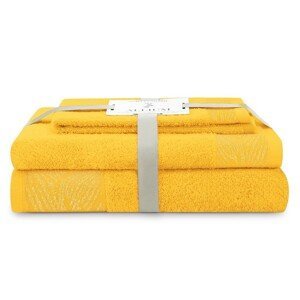 Sada 3 ks ručníků ALLIUM klasický styl žlutá