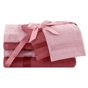 Sada 6 ks ručníků AVIUM klasický styl růžová