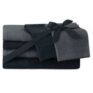 Sada 6 ks ručníků FLOSS klasický styl černá