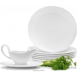 Salátový jídelní set RESEDA 8 ks bílý