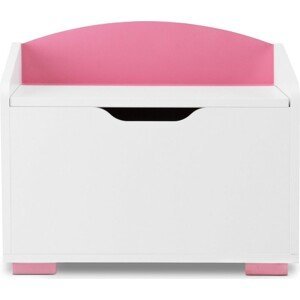 Dětský kontejner na hračky PABIS růžový/bílý