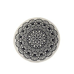 Koupelnový kobereček Kozzy 100 cm bílo-černý