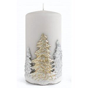 Dekorativní svíčka Winter Trees III šedá