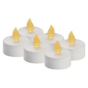 Čajové svíčky LED dekorace Robi 6 ks bílé
