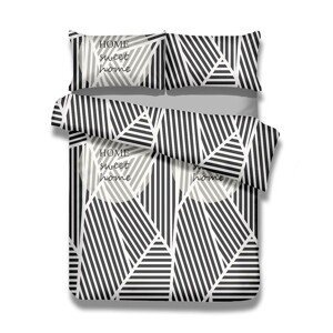 Obliečky z bavlny AmeliaHome Stripes čierno-biele