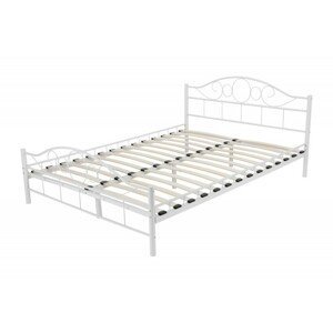 Kovová posteľ Valeria 160x200 dvojposteľ - biele