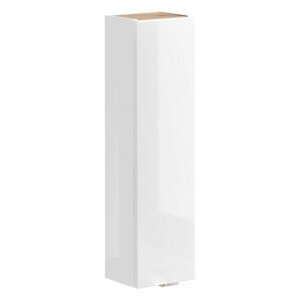 Závesná kúpeľňová skrinka Capri 830 1D biely lesk/dub kraft zlatý