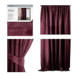 Záves AmeliaHome Velvet 140x270 cm vínový